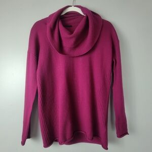 Cynthia Rowley Women's XS Sweater Purple 100% Extrafine Merino Wool Turtleneck